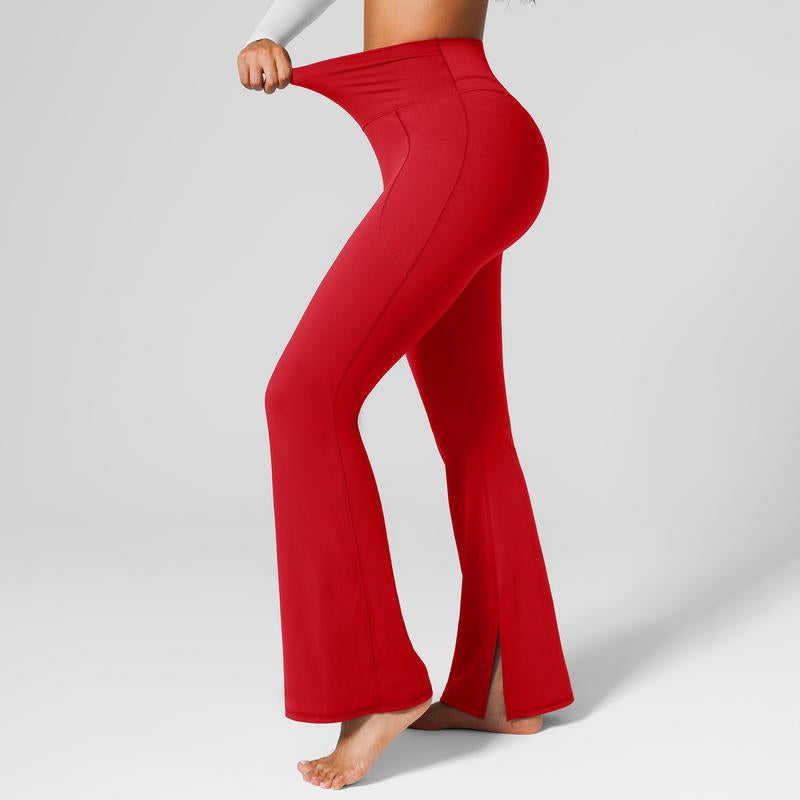 BRXL High Waist Flare Leggings for Women with Pockets 30" No Front Seam Bootcut Bell Bottom Yoga Pants Gym Workout Lounge